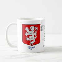 Apellido italiano Rossi Heraldic Shield y Blazon