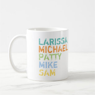 Taza De Café apellidos (madre, padre e hijos)