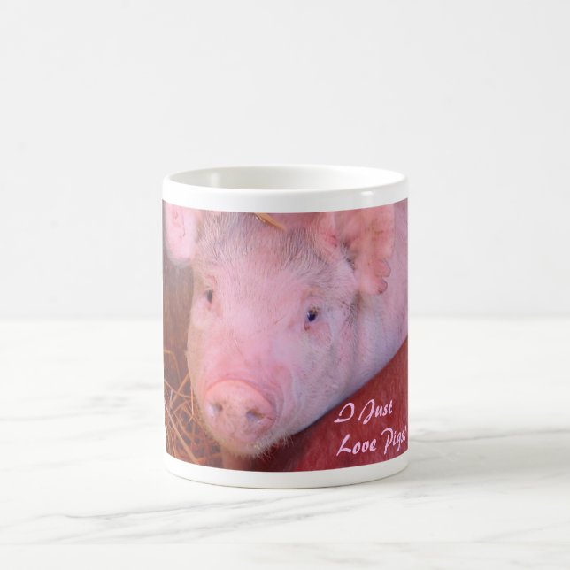 Taza De Café Apenas amo cerdos (Centro)