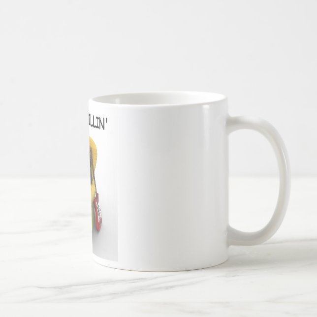 Taza De Café Apenas Chillin (duque Mascot Character de Java) (Derecha)