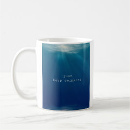 Taza De Café Apenas guarde el nadar