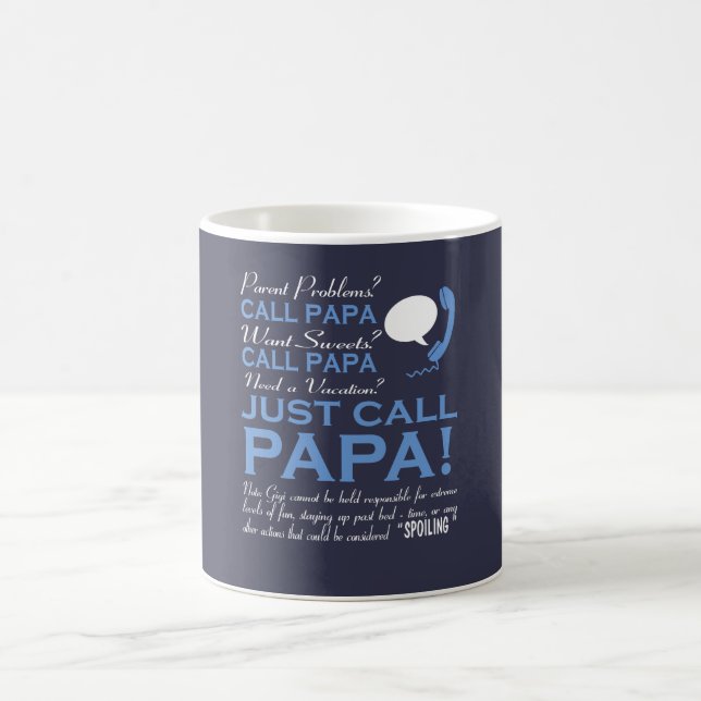Taza De Café Apenas papá de la llamada (Centro)