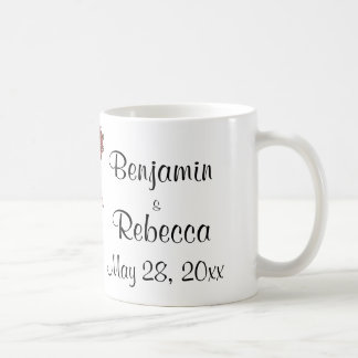 Taza De Café Apenas personalizado casado de los pares