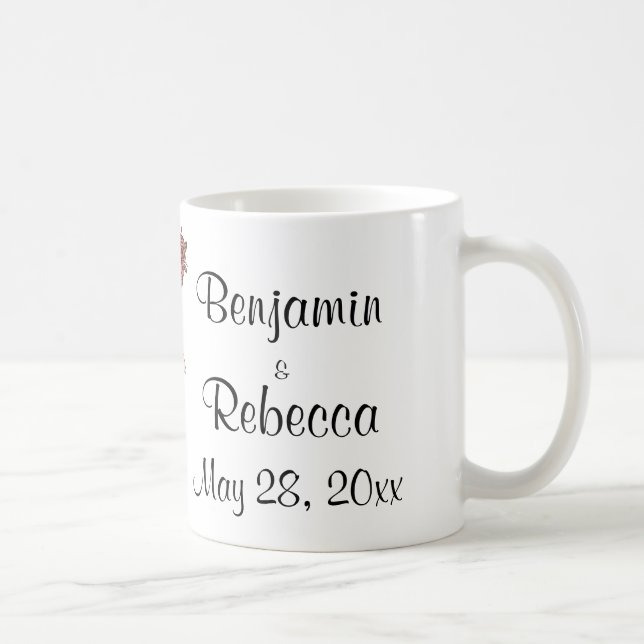 Taza De Café Apenas personalizado casado de los pares (Derecha)