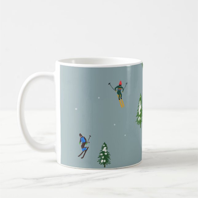 Taza De Café Apertura de esquí Navidades Esquiadores de vacacio (Izquierda)