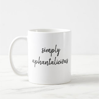 Taza De Café Aphantasia simplemente aborrecer la fuente negra