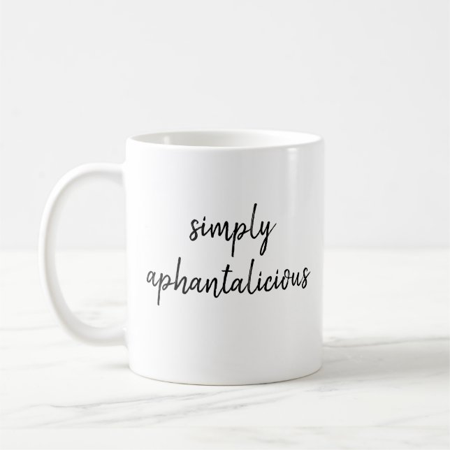 Taza De Café Aphantasia simplemente aborrecer la fuente negra (Izquierda)