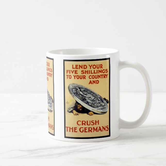 Taza De Café Aplastar A Los Alemanes (Derecha)