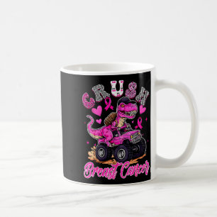 Taza De Café Aplastar Cáncer de Seno Dinosaurio T Rex Camión Mo