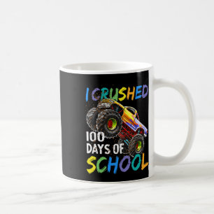 Taza De Café Aplasté 100 Días De Camión Monstruo Infantil Niños