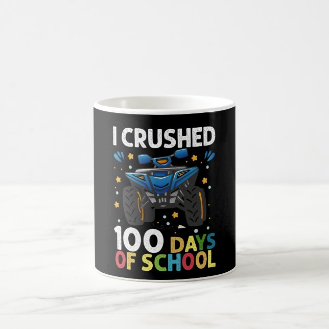 Taza De Café Aplasté 100 días de monstruos escolares (Centro)