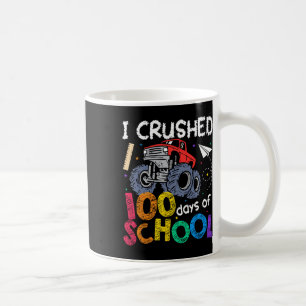 Taza De Café Aplasté 100 Días De Niños Escolares Monster Tru