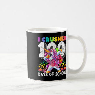 Taza De Café Aplasté 100 Días De Regalo De Unicornio