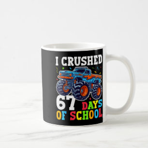 Taza De Café Aplasté 67 Días De Escuela 67º Día De Escuela Niño