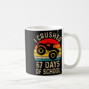 Taza De Café Aplasté 67 días de escuela divertido meme seis sie