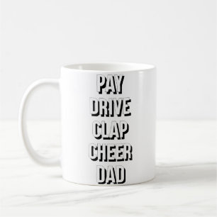 Taza De Café Aplaudir Papá Pagar Conducir Aplaudir Animar Padre