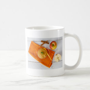 Taza De Café Aplausos con canela y cuchara naranja