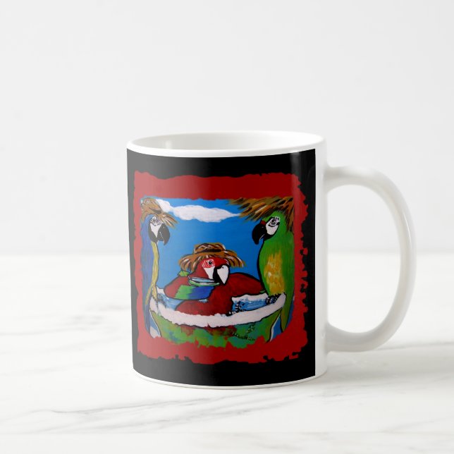 Taza De Café Aplausos de Loro de Fiesta (Derecha)