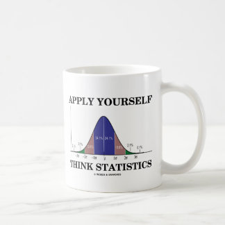 Taza De Café Apliqúese piensan las estadísticas (la curva de