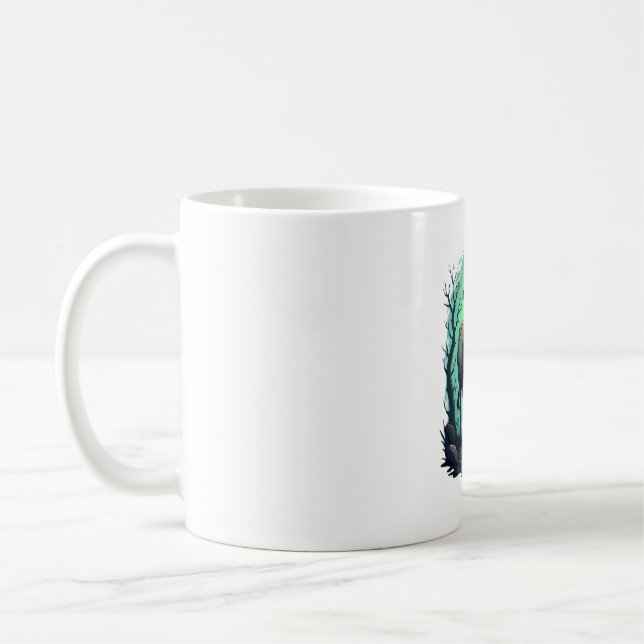 Taza De Café Apocalipsis de la vaca zombie (Izquierda)