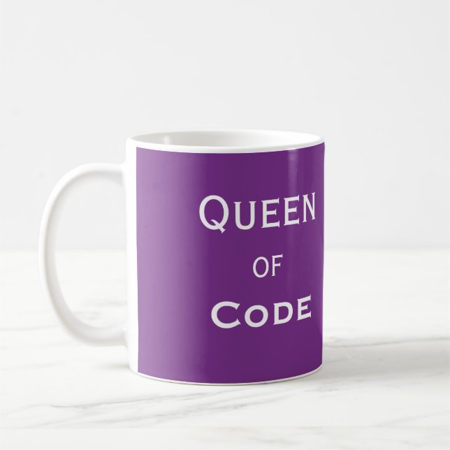 Taza De Café Apodo femenino divertido del programador - reina (Izquierda)