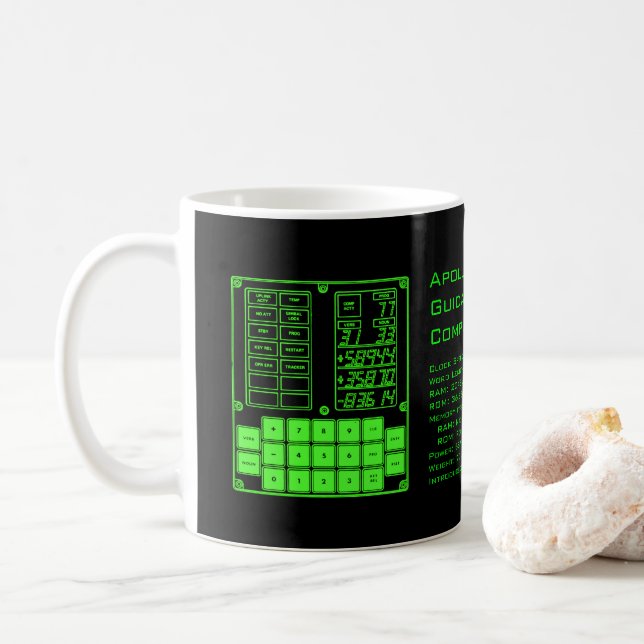 Taza De Café Apollo Guidance Computer Mug (Con donut)