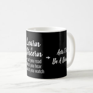 Taza De Café Apologética Biblia bereana Verse Script