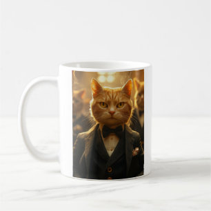 Taza De Café Apostador caprichoso - Pintura felina juguetona