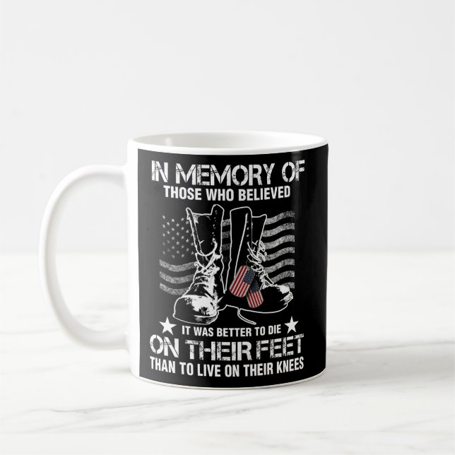 Taza De Café Apostaron al veterano en memoria de los que lo (Izquierda)