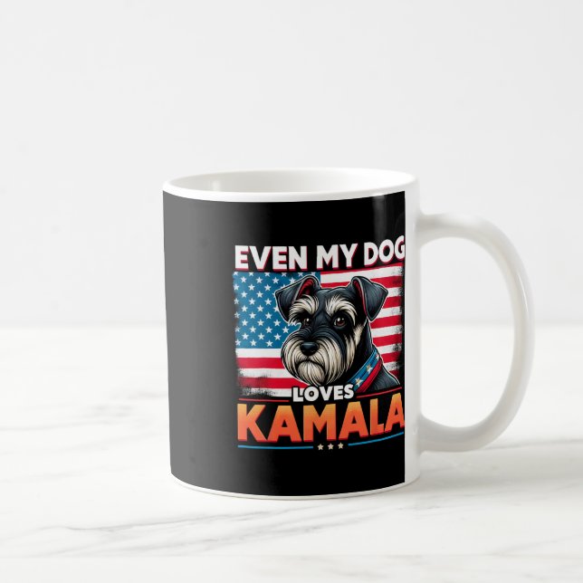 Taza De Café Apoya a los amantes de los perros Kamala Harris in (Derecha)