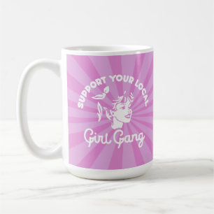 Taza De Café Apoya a su Chica local Gang Mug