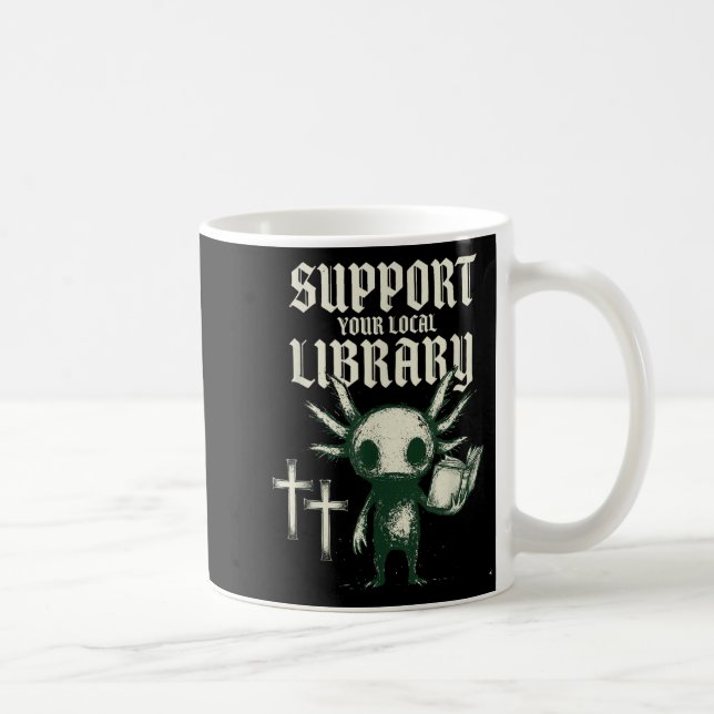 Taza De Café Apoya a tu librería local gótica libro  (Derecha)
