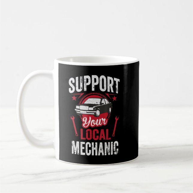 Taza De Café Apoya a tu mecánico local (Izquierda)