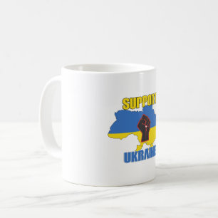 Taza De Café Apoya a Ucrania - Paz y Amor por Ucrania