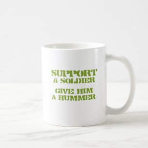 Taza De Café Apoya a un soldado - Dale un hummer