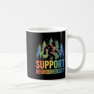 Taza De Café Apoya la Neurodiversidad Divertido Bigfoot Autismo