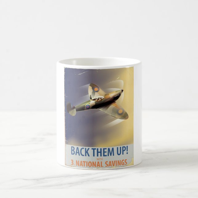 Taza De Café ¡Apóyalos! Póster de la Segunda Guerra Mundial (Centro)