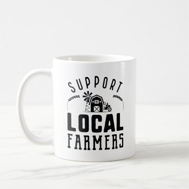 Taza De Café Apoyar a los agricultores locales (Izquierda)