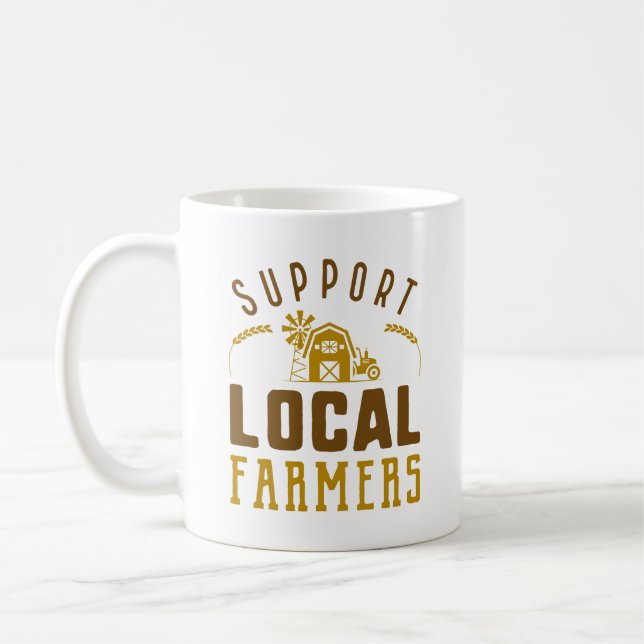 Taza De Café Apoyar a los agricultores locales (Izquierda)