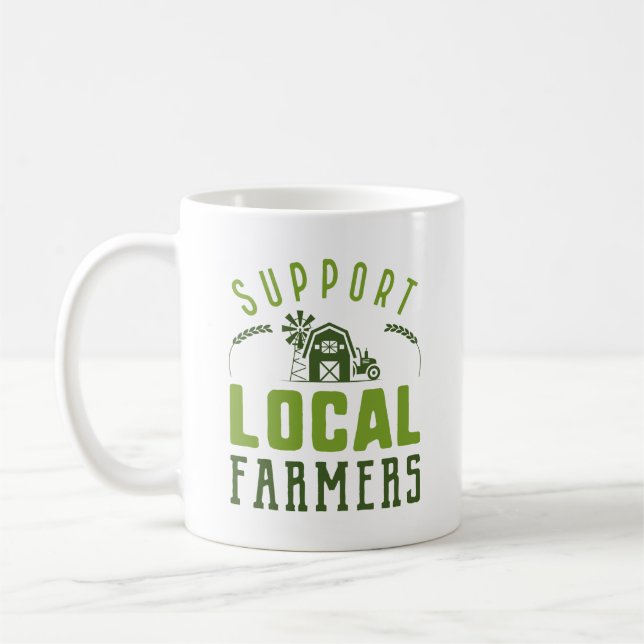 Taza De Café Apoyar a los agricultores locales (Izquierda)