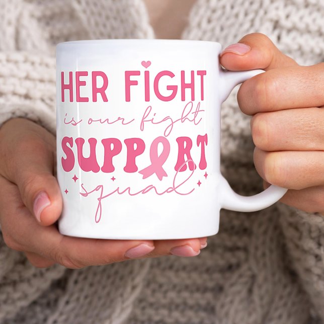 Taza De Café Apoyar a Squad su lucha es nuestra lucha contra el (Support Squad Her Fight is our Fight Cancer )