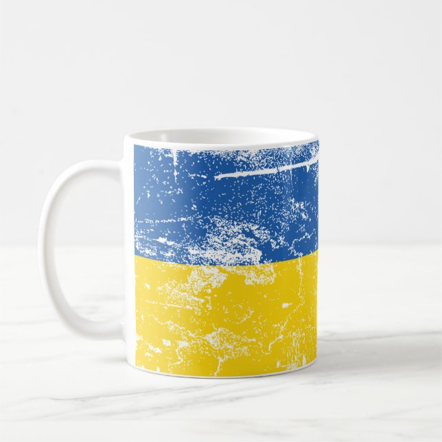 Taza De Café Apoyar a Ucrania, invadida por Rusia 2022 (Izquierda)