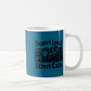 Taza De Café Apoyar equipo de gatos callejeros locales basura z