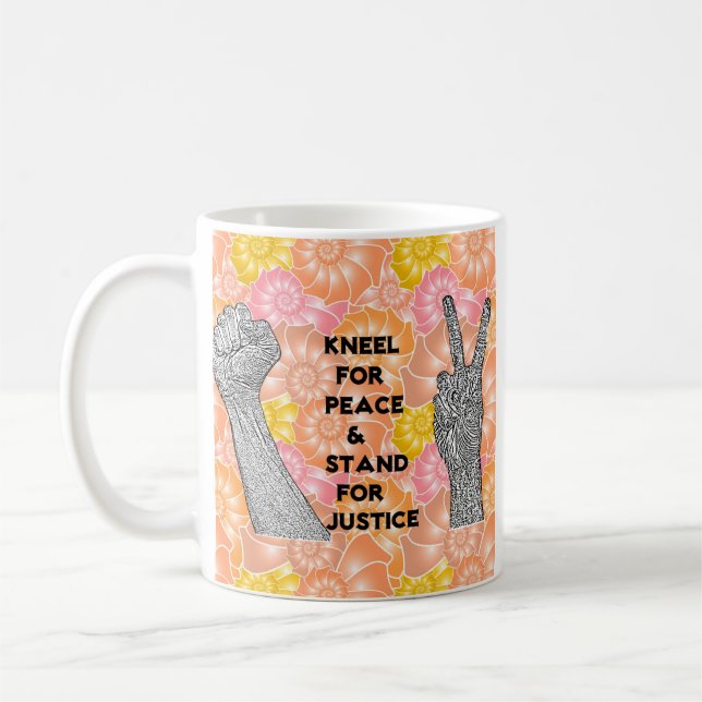 Taza De Café Apoyar la paz y defender la justicia (Izquierda)