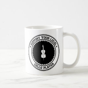 Taza De Café Apoye a su jugador local del violoncelo