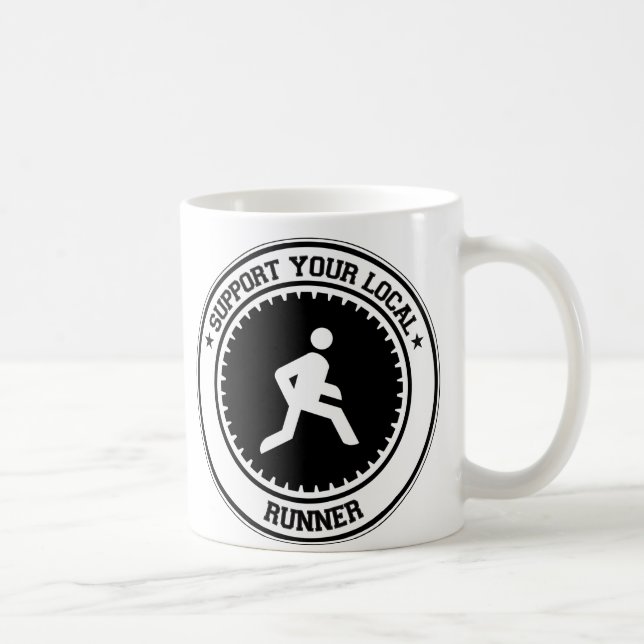 Taza De Café Apoye su corredor local (Derecha)