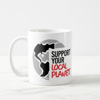 Taza De Café Apoye su planeta local