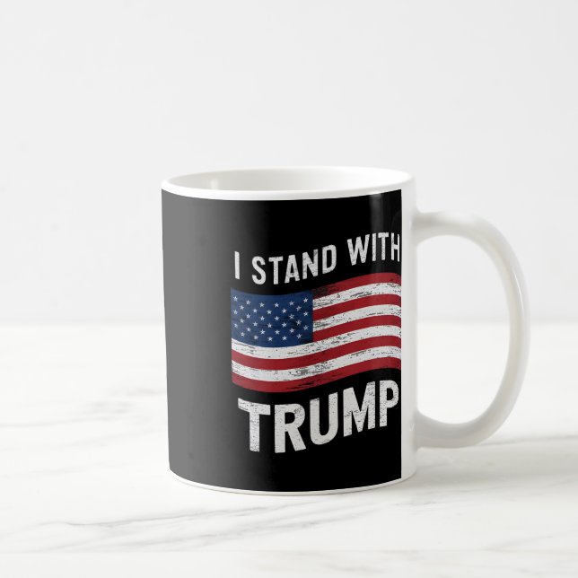 Taza De Café Apoyen a Trump Hombres Bandera Estadounidense Muje (Derecha)