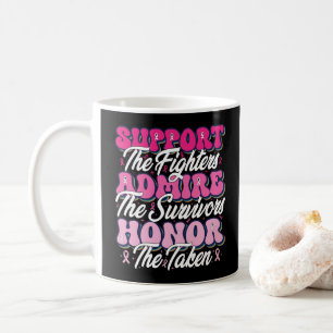 Taza De Café Apoyo a la Cinta Rosa Admirar Honrar Conciencia so