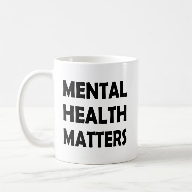 Taza De Café Apoyo a la salud mental | Cuestiones de sensibiliz (Izquierda)